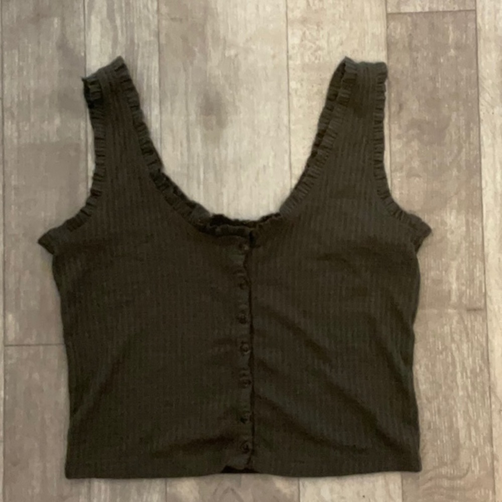 Wild Fable Olive Green Crop Tank